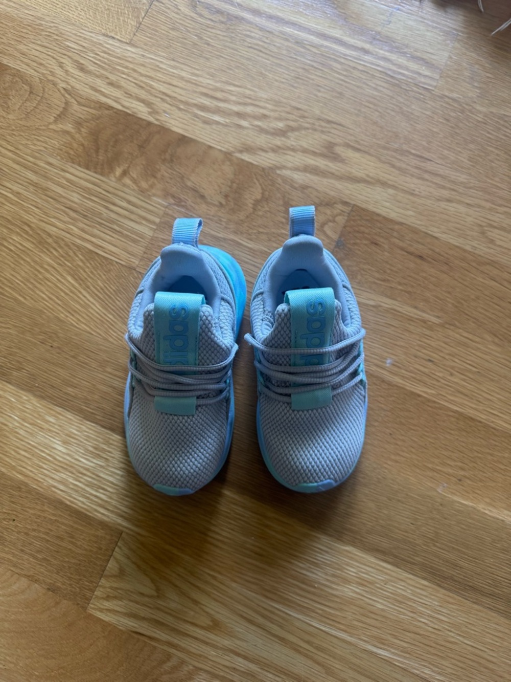 adidas Kids Light Blue and White Athletic Sneakers